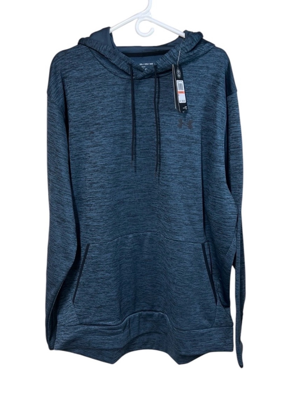 Under Armour Hoodie Mens 3XL Blue Fleece Twist Performance Sweatshirt 1357086